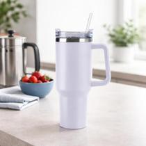 Copo Térmico Grande 1200 Ml Canudo Inox Parede Dupla Cor Var Cor Rosa Pink Copo Térmico Grande 1200 Ml Canudo Inox Parede Dupla Cor Var Cor Rosa Pink