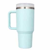Copo Térmico Grande 1200 Ml Canudo Parede Dupla - AZUL CLARO Copo Térmico Grande 1200 Ml Canudo Parede Dupla - AZUL CLARO