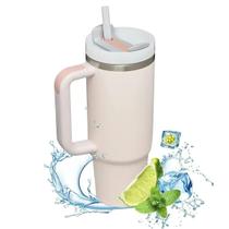 Copo Térmico Grande 1200 Ml Canudo Parede Dupla