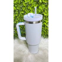Copo Térmico Grande (Com Alça, Tampa Giratória e Canudo) 1.200ml