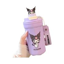 Copo Térmico Hello Kitty Kuromi Cinnamoroll Melody Sanrio Kawaii Garrafa De Água Isolada Caneca De