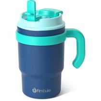 Copo Térmico Infantil Fimibuke 470ml - com Alça e Canudo 18/8 SS