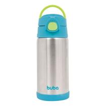 Copo Térmico Infantil Garrafa Térmica Dupla Parede Inox com Canudo Buba 11385 Azul Copo Térmico Infantil Garrafa Térmica Dupla Parede Inox com Canudo Buba 11385 Azul