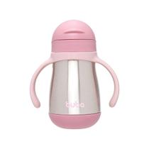 Copo Térmico Infantil Parede Dupla Com Alca Rosa Buba