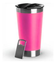 Copo Térmico Inox 473ml Antigotejament -cor Rosa Liso Rosa-chiclete Lisa Copo Térmico Inox 473ml Antigotejament -cor Rosa Liso Rosa-chiclete Lisa