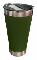 Copo Térmico Inox 473ml C/ Tampa + Abridor Verde Cerveja Chá Copo Térmico Inox 473ml C/ Tampa + Abridor Verde Cerveja Chá