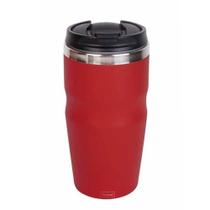 Copo Termico Inox 500Ml Com Tampa Cha Cafe Agua Cerveja Verm
