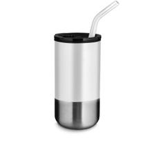 Copo Térmico Inox 550ml com Tampa e Canudo - Praticidade e Estilo em Cada Gole!