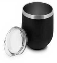 Copo Térmico Inox Acrílico Black 350 ml Mimo AN965BK