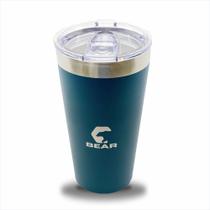 Copo Térmico Inox Bear Homer com Tampa Acrílica Azul 470 ml