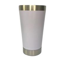 Copo Térmico Inox Branco Parede Dupla 473ml Cerveja Gelada Copo Térmico Inox Branco Parede Dupla 473ml Cerveja Gelada