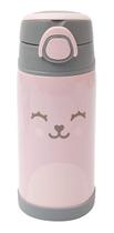 Copo Térmico Inox c/ Canudo Gumy 400ml - Rosa - Buba