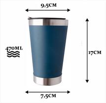 Copo Térmico Inox C/ Tampa e Abridor - Cerveja Chopp - 470ml