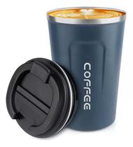 Copo Térmico Inox Café Chá Anti-vazamento Vacuum 500ml Azul Copo Térmico Inox Café Chá Anti-vazamento Vacuum 500ml Azul