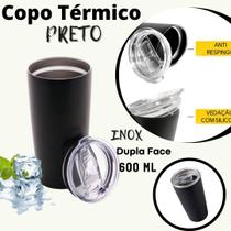 Copo Térmico Inox Camada Dupla 600 ml Tampa Anti Respingos cb 2040