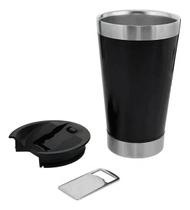 Copo Térmico Inox Cerveja E Café - 473ml Cor Preto