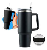 Copo Térmico Inox Com Alça Tampa Canudo 1200ml Caneca Grande