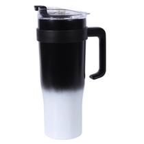 Copo Térmico Inóx Com Canudo E Tampa Grande 1200Ml 1.2Litros