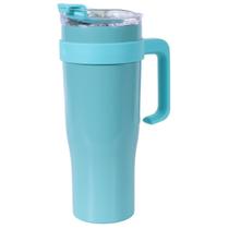 Copo Térmico Inóx Com Canudo E Tampa Grande 1200Ml 1.2Litros