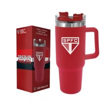 Copo Térmico Inox com Tampa e Canudo 1200ml São Paulo Copo Térmico Inox com Tampa e Canudo 1200ml São Paulo