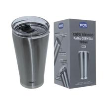 Copo Termico Inox Com Tampa Para Cerveja - 700ml