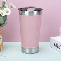 Copo Térmico Inox de Cerveja Café Chá Com Tampa Conservável Frio ou Quente 473ml 030