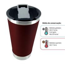 Copo Térmico Inox de Cerveja Café Chá Com Tampa Conservável Frio ou Quente 473ml 307