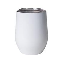 Copo Térmico Inox Parede Dupla Branco com Tampa 350ml