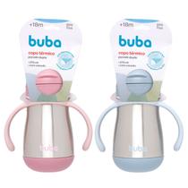 Copo Térmico Inox Parede Dupla Com Canudo e Alça - Buba Copo Térmico Inox Parede Dupla Com Canudo e Alça - Buba
