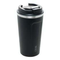 Copo Térmico Inox Parede Dupla Com Termômetro Preto 500ml Copo Térmico Inox Parede Dupla Com Termômetro Preto 500ml