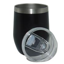 Copo Térmico Inox Parede Dupla Preto 350Ml Tampa Anti Vedação Mimo Style Copo Térmico Inox Parede Dupla Preto 350Ml Tampa Anti Vedação Mimo Style