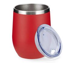 Copo Térmico Inox Parede Dupla Vermelho 350ml Com Tampa AN965RD Mimo Style Copo Térmico Inox Parede Dupla Vermelho 350ml Com Tampa AN965RD Mimo Style
