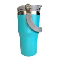 Copo Térmico Inox Tampa Canudo Alça 600ml Classic Flip Straw