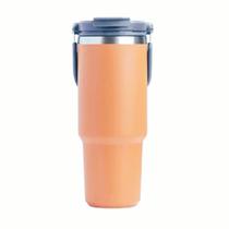 Copo Térmico Inox Tampa Canudo Alça 600ml Classic Flip Straw