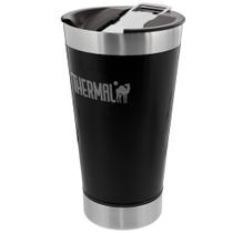 Copo térmico inox thermal com tampa 473ml bpa free - Preto