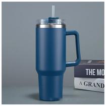 Copo Térmico Inoxidável 900ml 1200ml Canudo Tampa Alça Bebidas Café Água Copo Térmico Inoxidável 900ml 1200ml Canudo Tampa Alça Bebidas Café Água