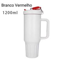 Copo Térmico Inoxidável Portátil 1200ml Garrafa Térmica Inox com Tampa e Canudo Quencher Premium Copo Térmico Inoxidável Portátil 1200ml Garrafa Térmica Inox com Tampa e Canudo Quencher Premium