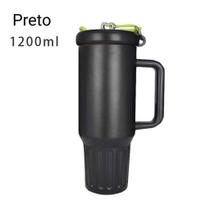 Copo Térmico Inoxidável Portátil 1200ml Garrafa Térmica Inox com Tampa e Canudo Quencher Premium Copo Térmico Inoxidável Portátil 1200ml Garrafa Térmica Inox com Tampa e Canudo Quencher Premium