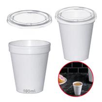 Copo Térmico Isopor 180Ml Tampa Plástica C/100 Cor Branco Copo Térmico Isopor 180Ml Tampa Plástica C/100 Cor Branco
