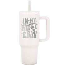 Copo térmico JETIKON 40 oz de aço inoxidável com alça e canudo