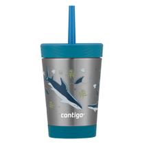 COPO TERMICO KIDS INFANTIL CONTIGO TUBARÃO E UNICORNIO 354ml 10HS GELADO - COLEMAN CONTIGO