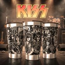 Copo Térmico Kiss 473ml Inox Gravação 360 Glam Hard Rock Modelo:1 Copo Térmico Kiss 473ml Inox Gravação 360 Glam Hard Rock Modelo:1