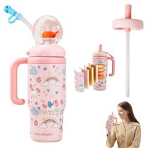 Copo Térmico KoovDem Baleia Fonte 710ml Aço Inoxidável