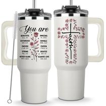 Copo Térmico LIERIE8888 40 oz com Versículos Bíblicos Cristãos
