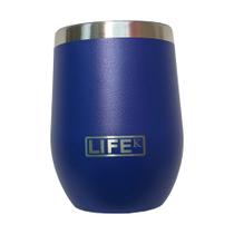 Copo Térmico Life Azul em Inox 354 ml com Tampa