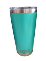 Copo Térmico Life K Verde Tiffany com Tampa
