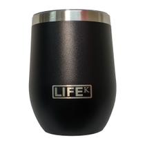Copo Térmico Life Preto em Inox 354 ml com Tampa
