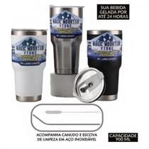 Copo Térmico Magic Mountain Ytong 900ml Com Tampa E Canudo Inox