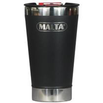 Copo Térmico Malta Parede Dupla C/ Tampa 473ml Preto