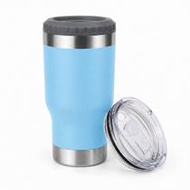 Copo Térmico MS973 420ml Inox 5 em 1 Porta Bebida, Long Neck, Garrafa e Latas Com Tampa Ajustável